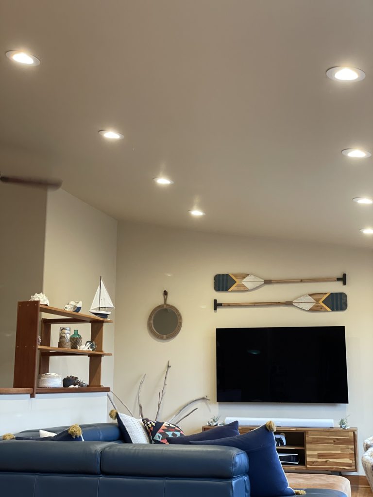 Recessed lights completed and room reset
