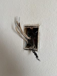 Aluminum wiring with signs of overheating