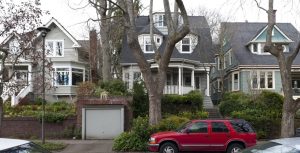 Affluent urban neighborhood